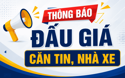 Thông tin đấu giá căn tin, nhà xe