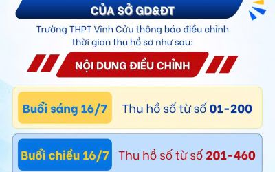 Thực hiện thông báo điều chỉnh thời gian nộp hồ sơ