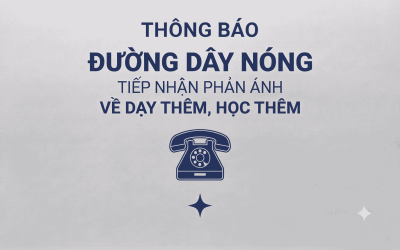 Thông báo công khai số điện thoại đường dây nóng