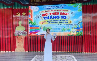 HƯỞNG ỨNG TUẦN LỄ HỌC TẬP SUỐT ĐỜI – LAN TỎA VĂN HÓA ĐỌC TẠI TRƯỜNG THPT VĨNH CỬU