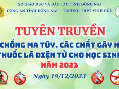 Tuyên truyền phòng, chống ma túy, các chất gây nghiện và thuốc lá điện tử cho học sinh năm học 2023 - 2024
