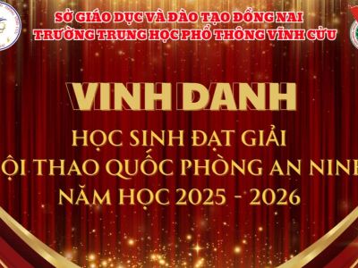 VINH DANH HỌC SINH ĐẠT GIẢI – HỘI THAO QUỐC PHÒNG AN NINH 2025–2026 