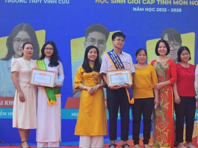 VINH DANH HỌC SINH GIỎI CẤP TỈNH