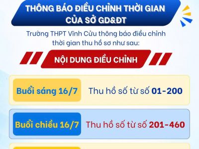 Thực hiện thông báo điều chỉnh thời gian nộp hồ sơ