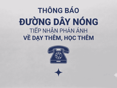 Thông báo công khai số điện thoại đường dây nóng