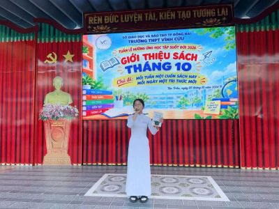 HƯỞNG ỨNG TUẦN LỄ HỌC TẬP SUỐT ĐỜI – LAN TỎA VĂN HÓA ĐỌC TẠI TRƯỜNG THPT VĨNH CỬU